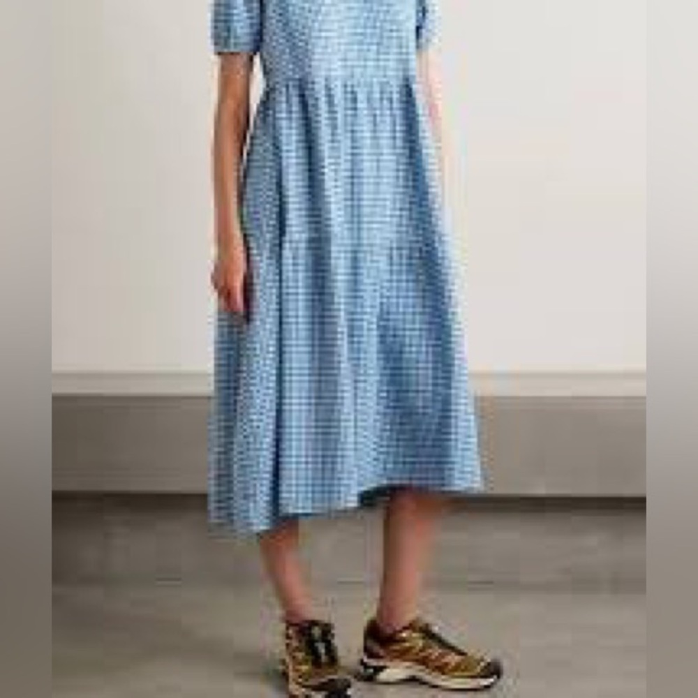 Denimist‎ Gingham Tiered Midi Dress
